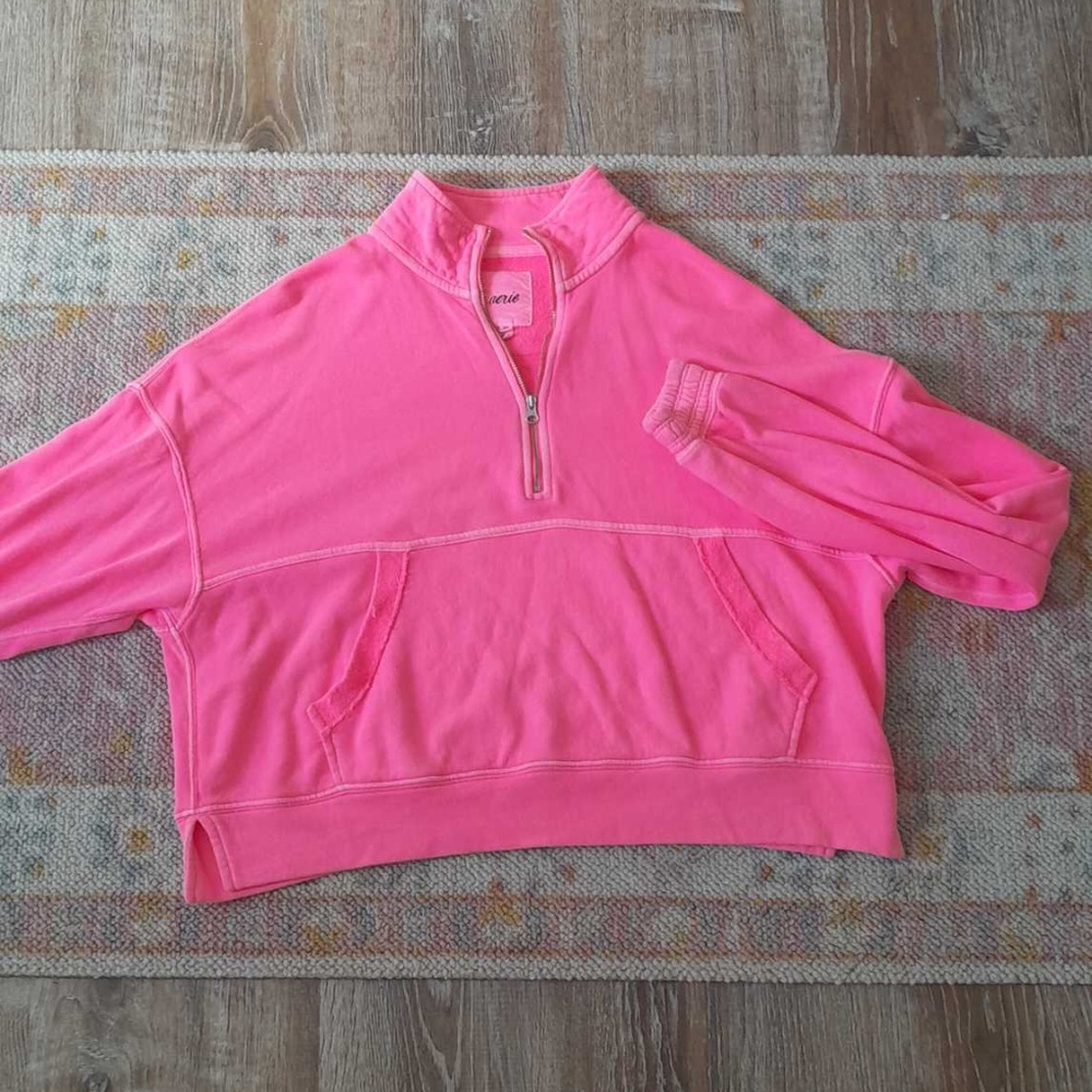 Aerie Chillax Quarter Zip Sweatshirt xxs